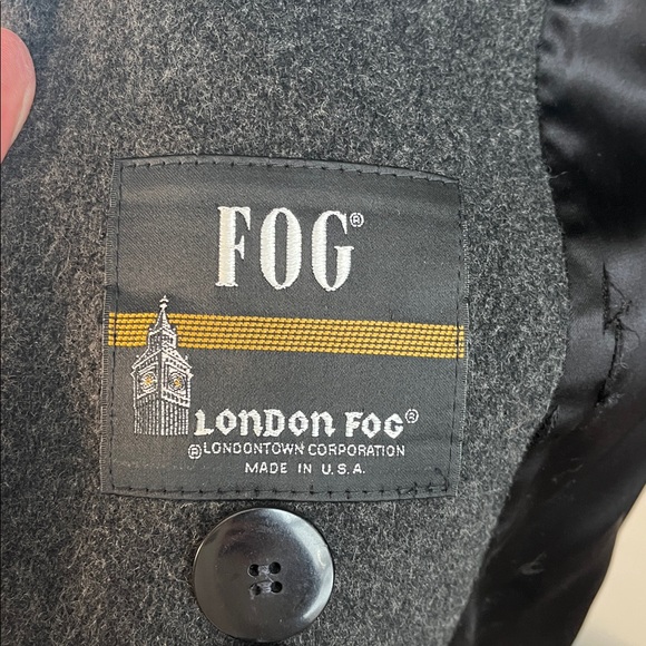 Vintage London Fog Gray 100% Wool Women’s Long Line Overcoat Sz 10 Petite - Picture 4 of 10